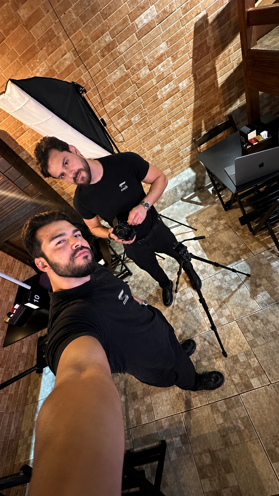 Igor Shel e Ruthiero Shel no estúdio